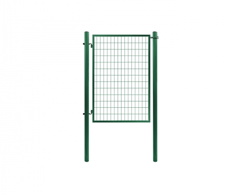 Jednokřídlá branka Economy, svařovaná síť, zelená, rozměry 1078x1000 mm, Zn+PVC