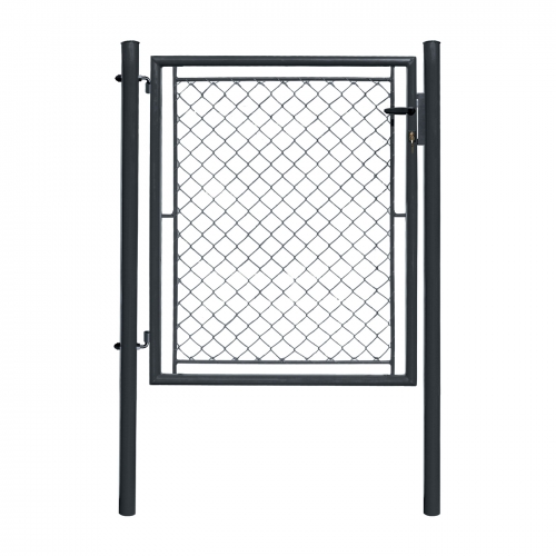 Jednokřídlá branka, pletivo, antracit, rozměry 1085x950 mm, Zn+PVC