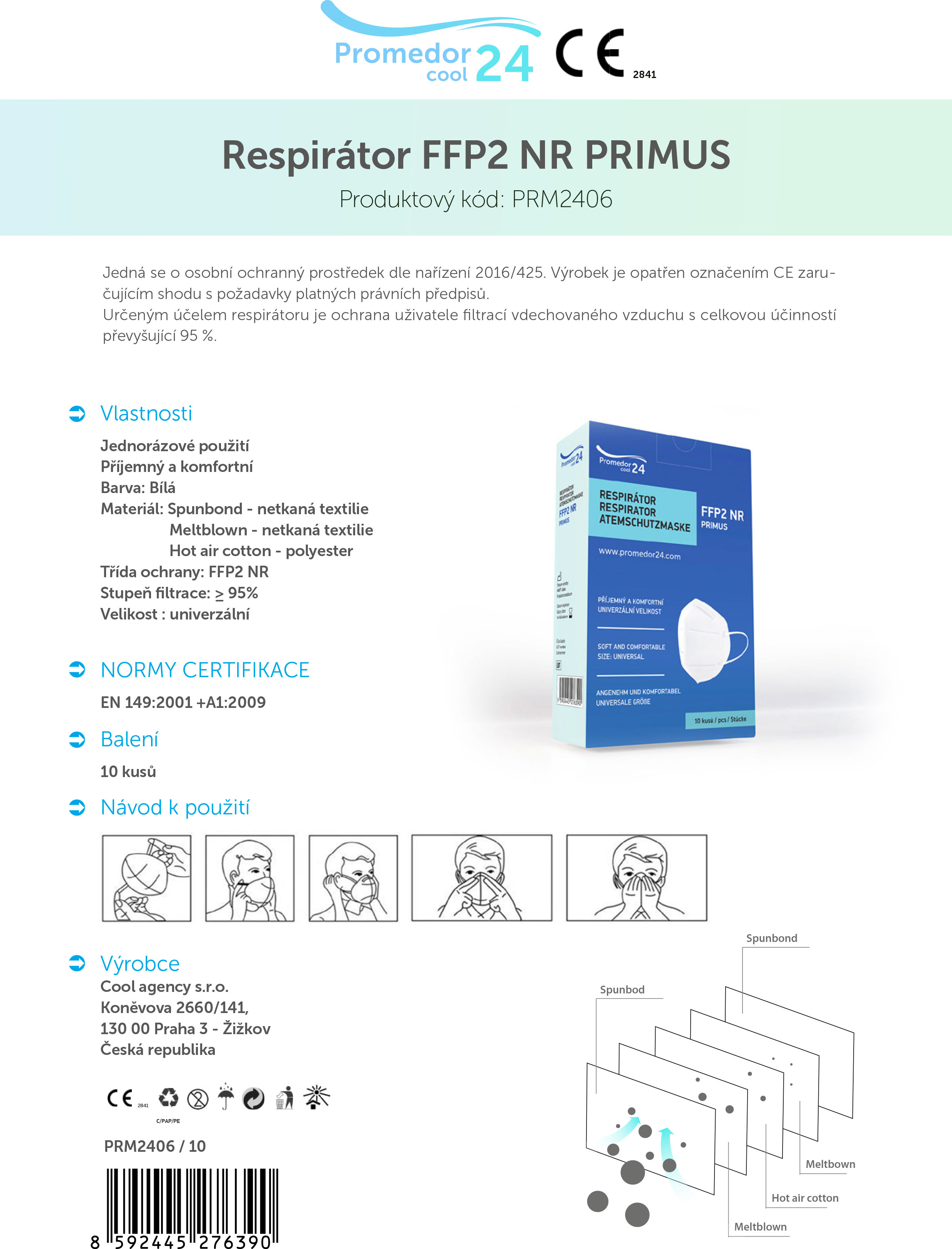 Respirator-FFP2-NR-PRIMUS-technicky-list
