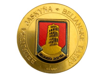 Zlatá cool magnetka - magnetický štítek kolorovaný