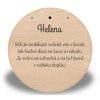 Dřevěná jmenovka - Helena