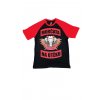 Tričko Votvírák černočervené s logem