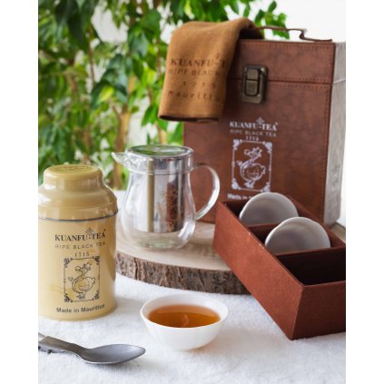 Kuanfu Tea Nill - cestovní sada hermeticky stlačeného klasického zralého černého čaje, 80 g