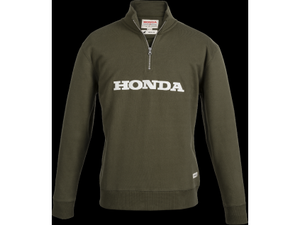 08AUD THD 002A FRONT HONDA HTG QUARTER ZIP OLIVE GREEN