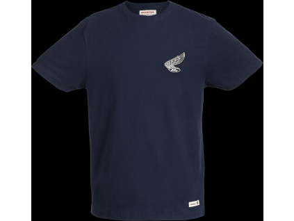 08AUD TTE 003C FRONT HONDA WING HTG LOGO TEE NAVY BLUE