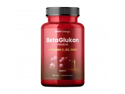 MOVit BetaGlukan 350 mg + Vitamin C, D3, Zinek PREMIUM