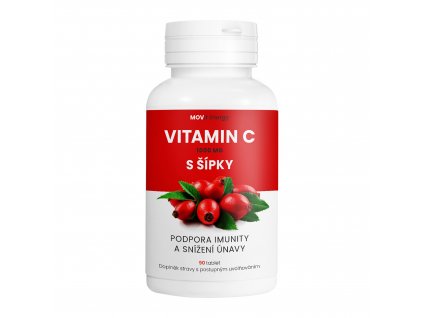 CZ MOVit Vitamin C 1000 mg s šípky, 90 tablet