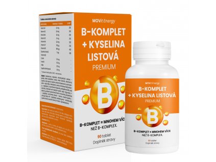 CZ/SK MOVit B-Komplet + Kyselina listová PREMIUM, 90 tablet