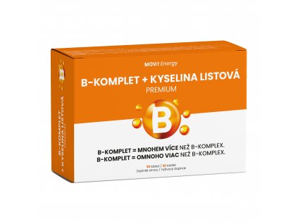 CZ/SK MOVit B-Komplet + Kyselina listová PREMIUM, 30 tablet