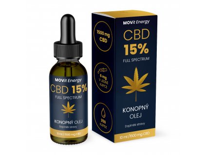 CZ MOVit CBD 15% Full Spectrum konopný olej 10ml