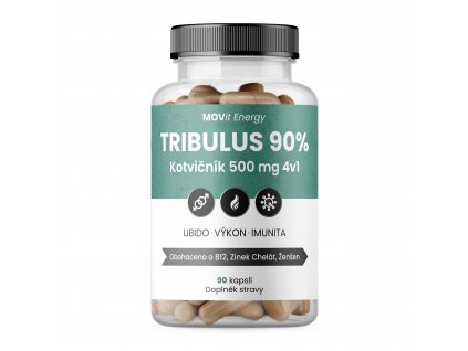 MOVit TRIBULUS 90% Kotvičník 500 mg 4v1, 90 kapslí