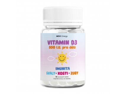 CZ MOVit vitamin D3 800 I.U. pro děti, 90tbl.