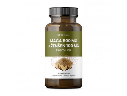 CZ/SK MOVIT Maca 600 mg + Ženšen 100 mg - 90 kps.