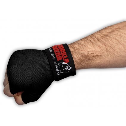 boxing hand wraps black