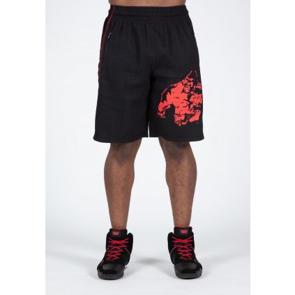 90999905 buffalo old school workout shorts black red 22