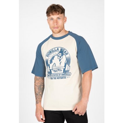 90568123 Logan oversized t shirt beige blue 7