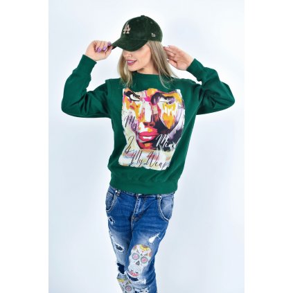 Dámska mikina Freestyle Sweatshirt - Olivovo zelená