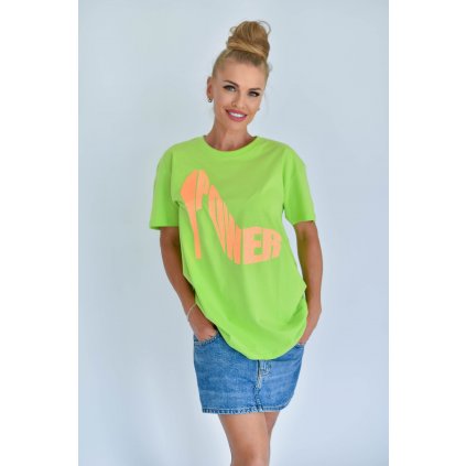 Dámske tričko Power topánka -svetlozelená