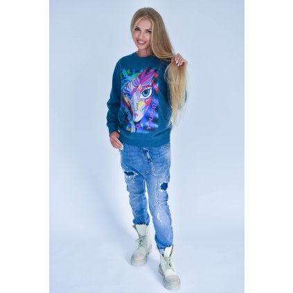Dámska mikina Freestyle Sweatshirt - Oceľovo modrá