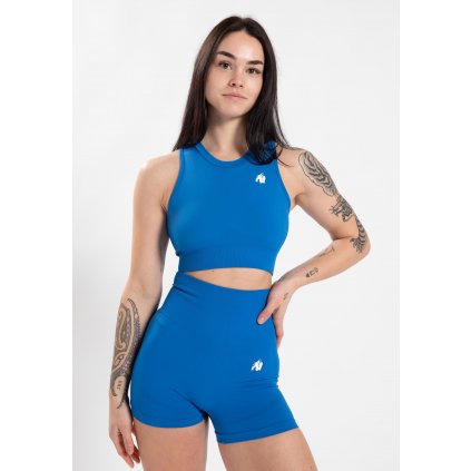 91552300 olivia seamless crop top blue