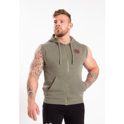 90844409 silverdale sleeveless hoodie army green 9