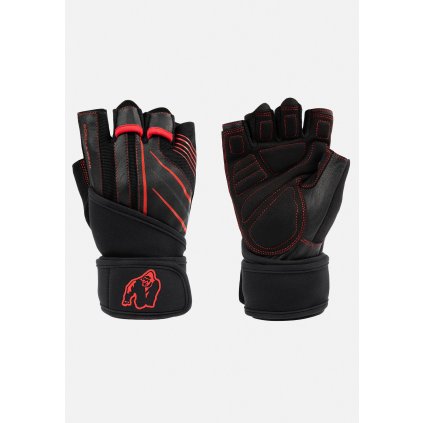 99236905 dallas wrist wraps gloves 2.0 black red 1