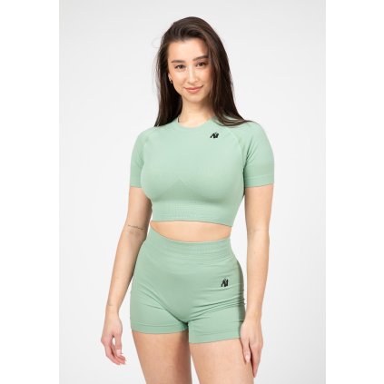 91556400 whitney seamless crop top green 11