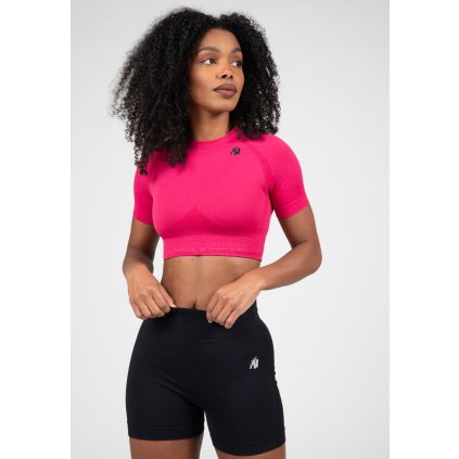 91556600 whitney seamless crop top pink 10
