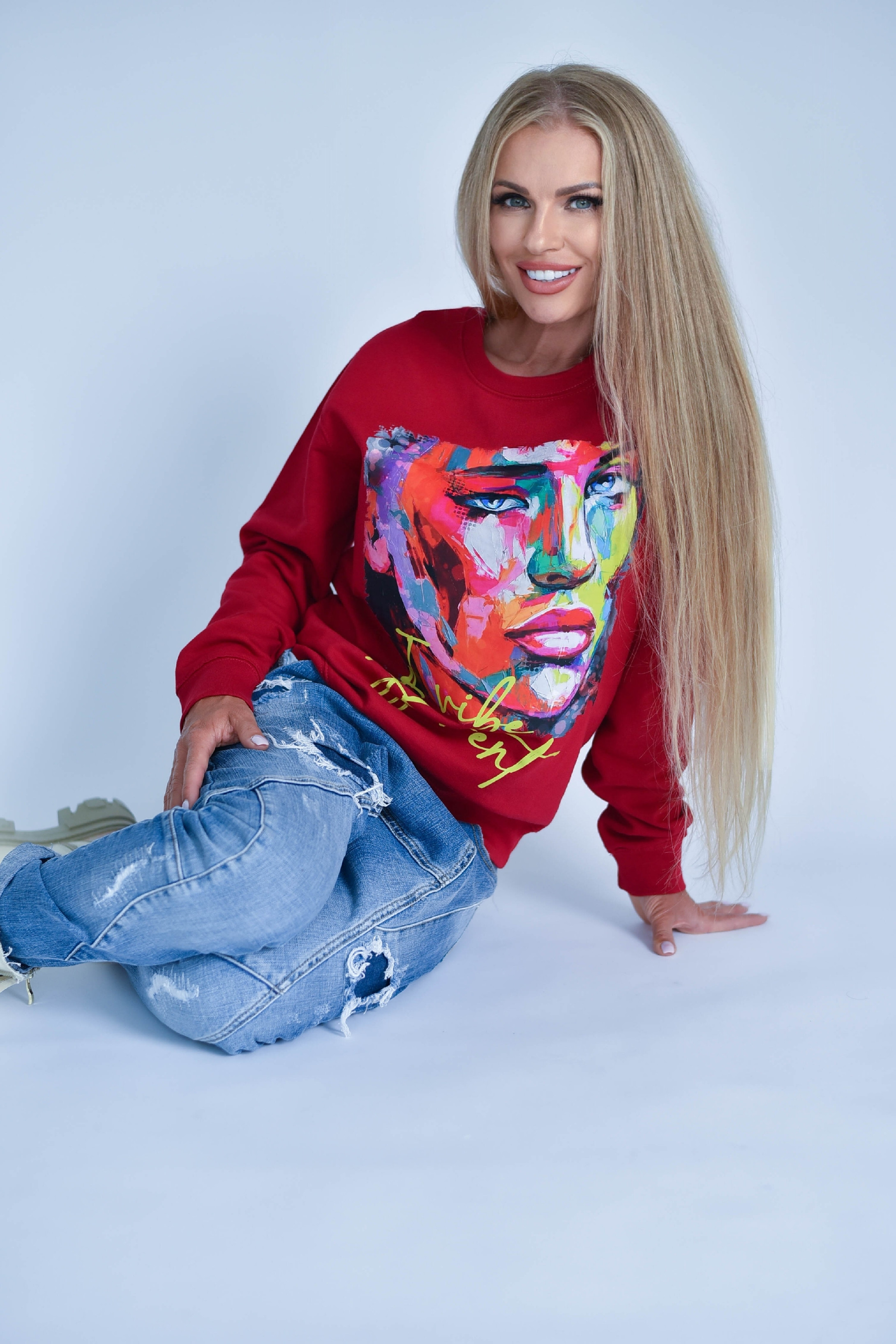 Dámska mikina Freestyle Sweatshirt - Višňovo červená Farba: Červená, Veľkosť: UNI
