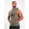 90842400 marshall sleeveless hoodie army green