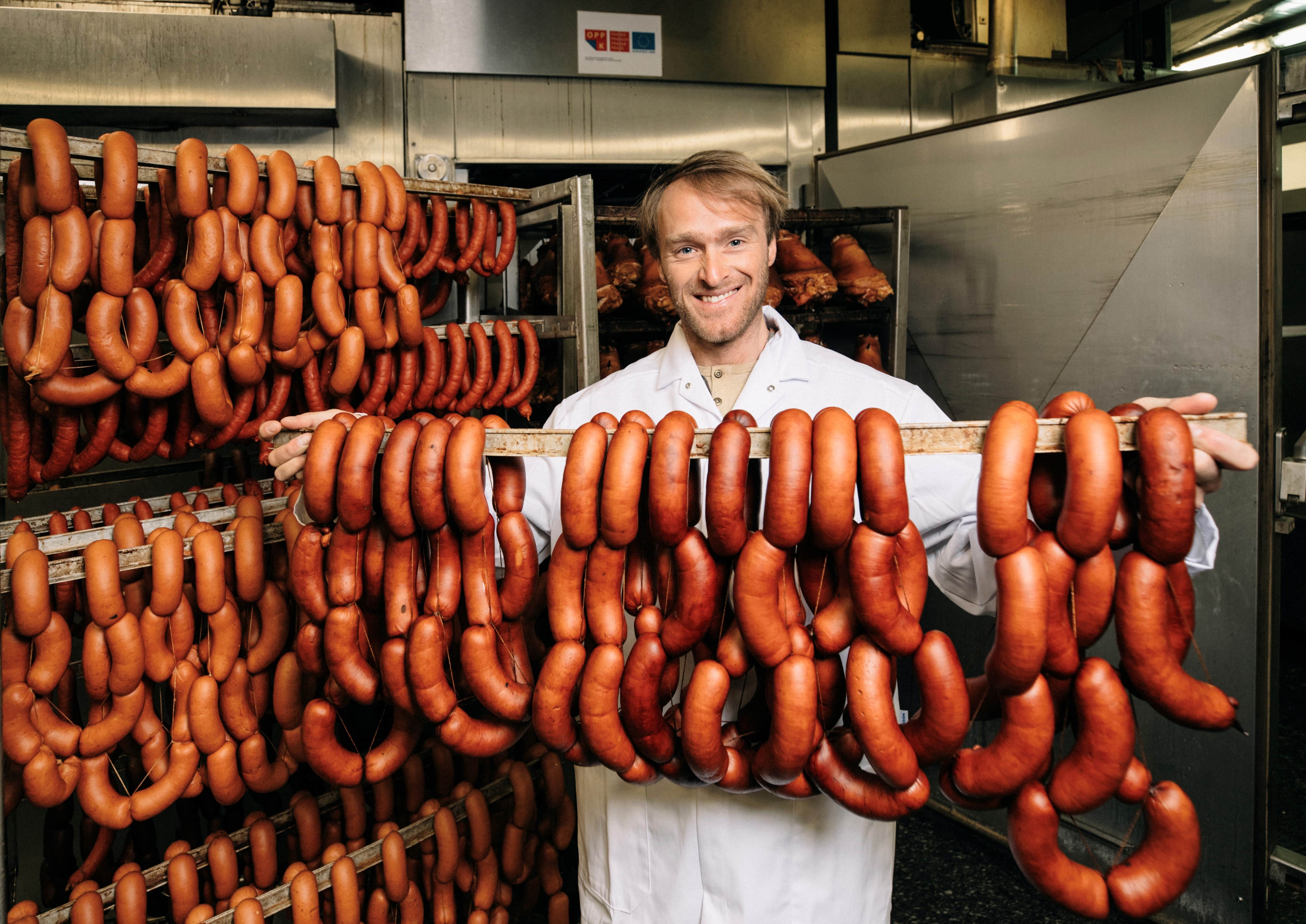 Jakub Vágner na prodejně Můj řezník