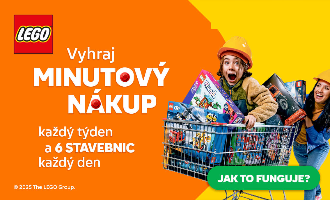 Vyhraj minutový nákup každý týden a 6 stavebnic každý den