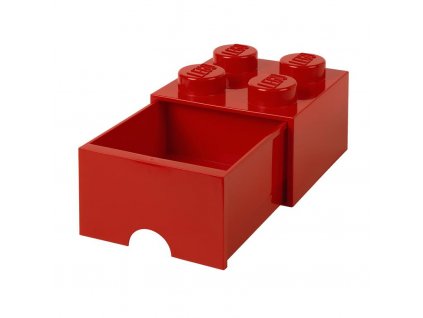 LEGO úložný box 4 s šuplíkem - červená