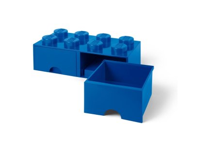 LEGO úložný box 8 s šuplíky - modrá