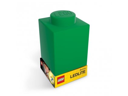 lego classic silikonova kostka nocni svetlo zelena