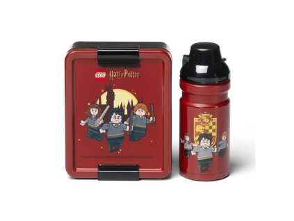 LEGO Harry Potter svačinový set (láhev a box) - Nebelvír