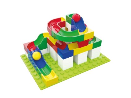 HUBELINO Kuličková dráha - set s kostkami Mini 45 Ks