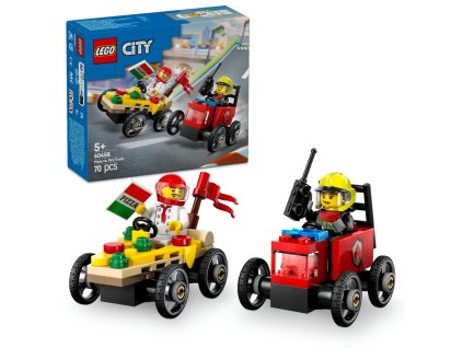 LEGO® City 60458 Závodní balíček: Rozvoz pizzy vs. hasičské auto