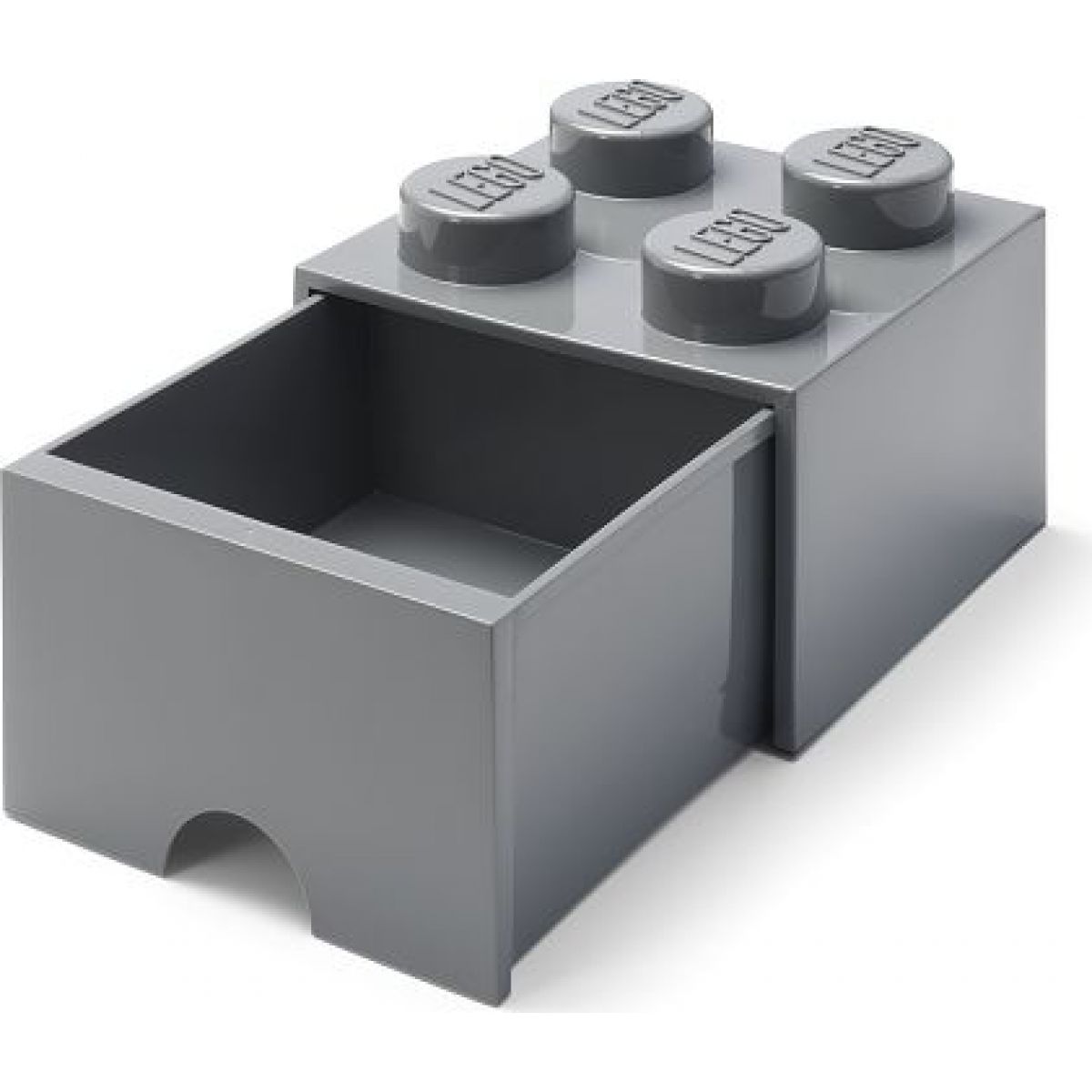 LEGO Úložný box 4 s šuplíkem - tmavě šedá