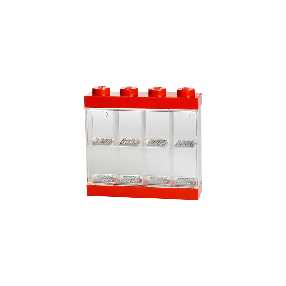 LEGO sběratelská skříňka na 8 minifigurek - červená