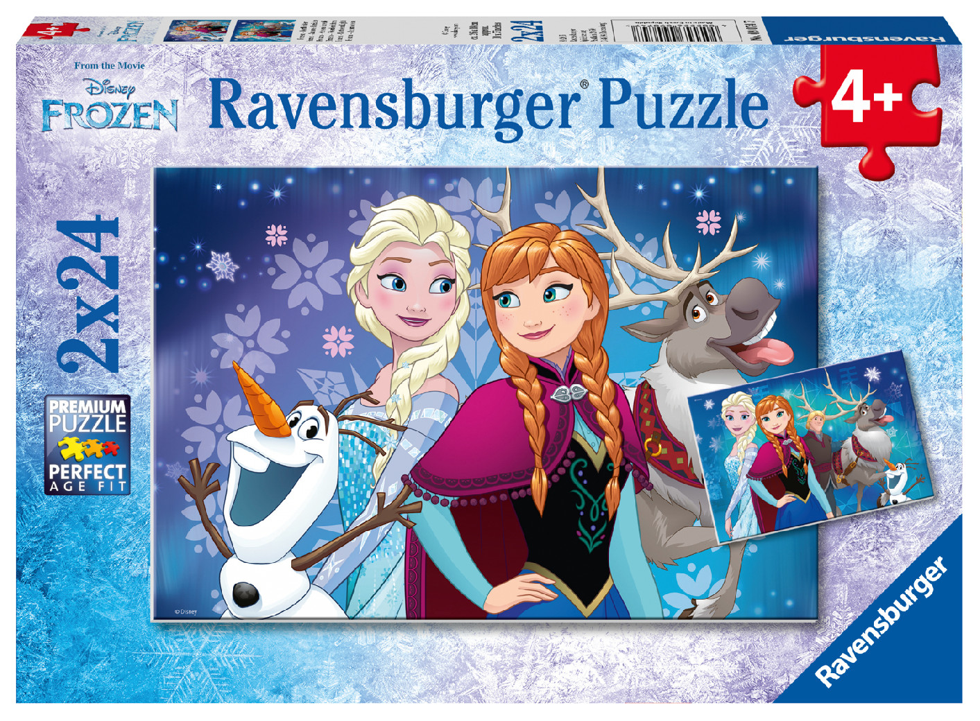 RAVENSBURGER PUZZLE 090747 Disney: Ledové království 2x24 dílků