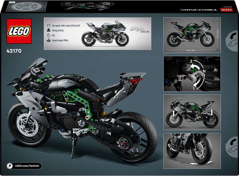 LEGO LEGO® Technic 42170 Motorka Kawasaki Ninja H2R (obrázek 10)