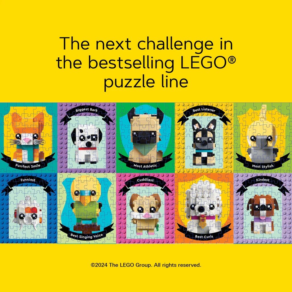 DVĚDĚTI Chronicle Books Puzzle LEGO® Zvířecí kamarádi 1000 dílků (obrázek 3)