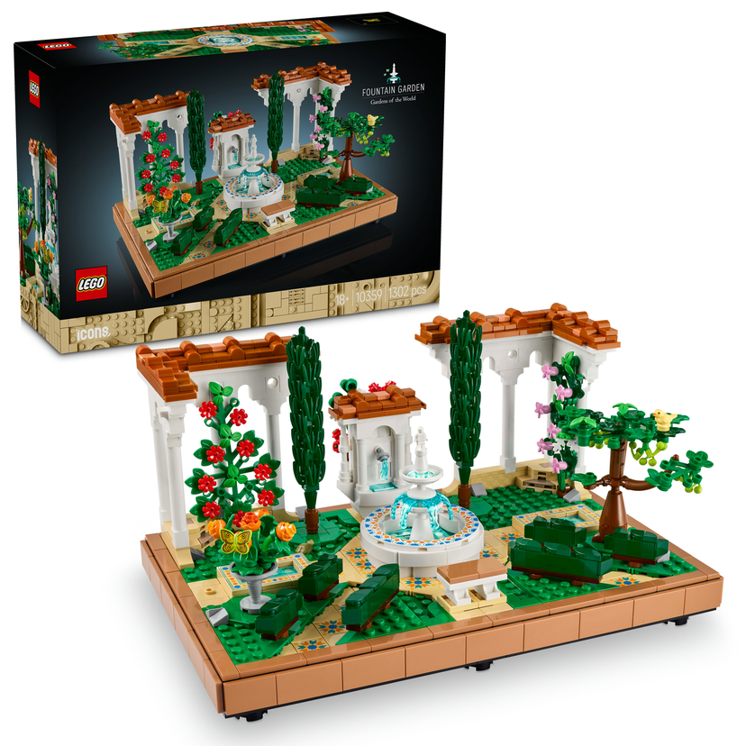 Fontána v zahradě LEGO Icons