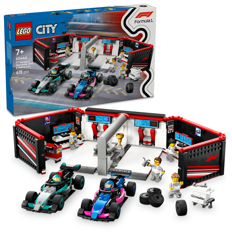 LEGO LEGO® City 60444 Garáž F1® a vozy Mercedes-AMG a Alpine