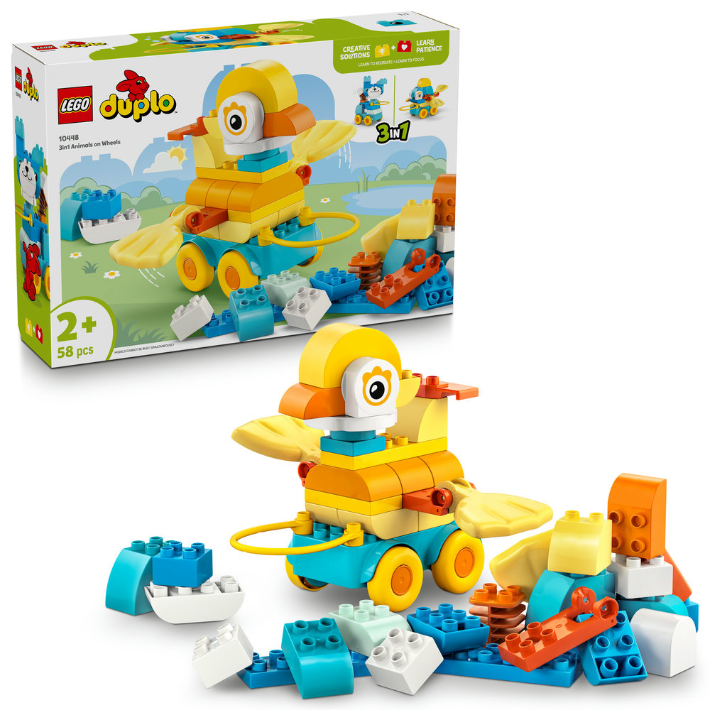LEGO DUPLO 3 v 1: Zvířátka na kolečkách