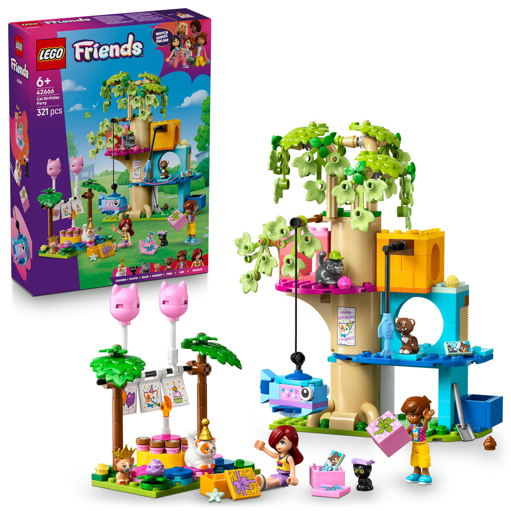 Lego Friends Kočičí narozeninová oslava a dům na stromě