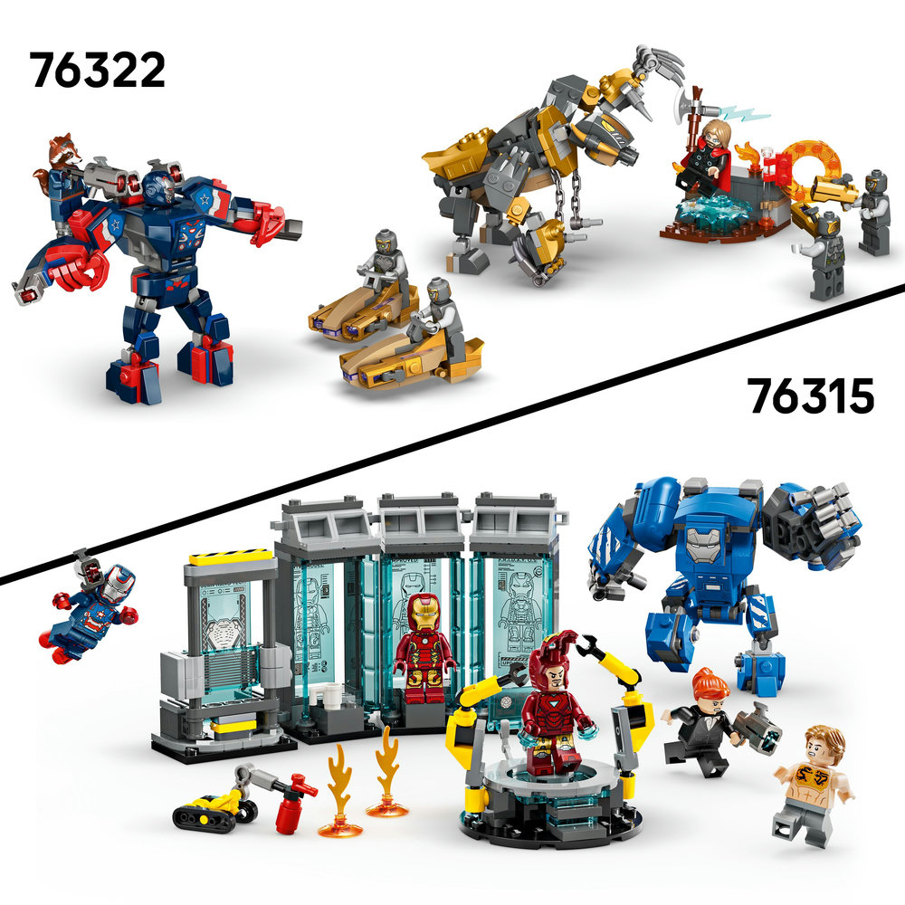 LEGO LEGO® | Marvel 76320 Iron Man a War Machine vs. Hammerovy Drony (obrázek 8)