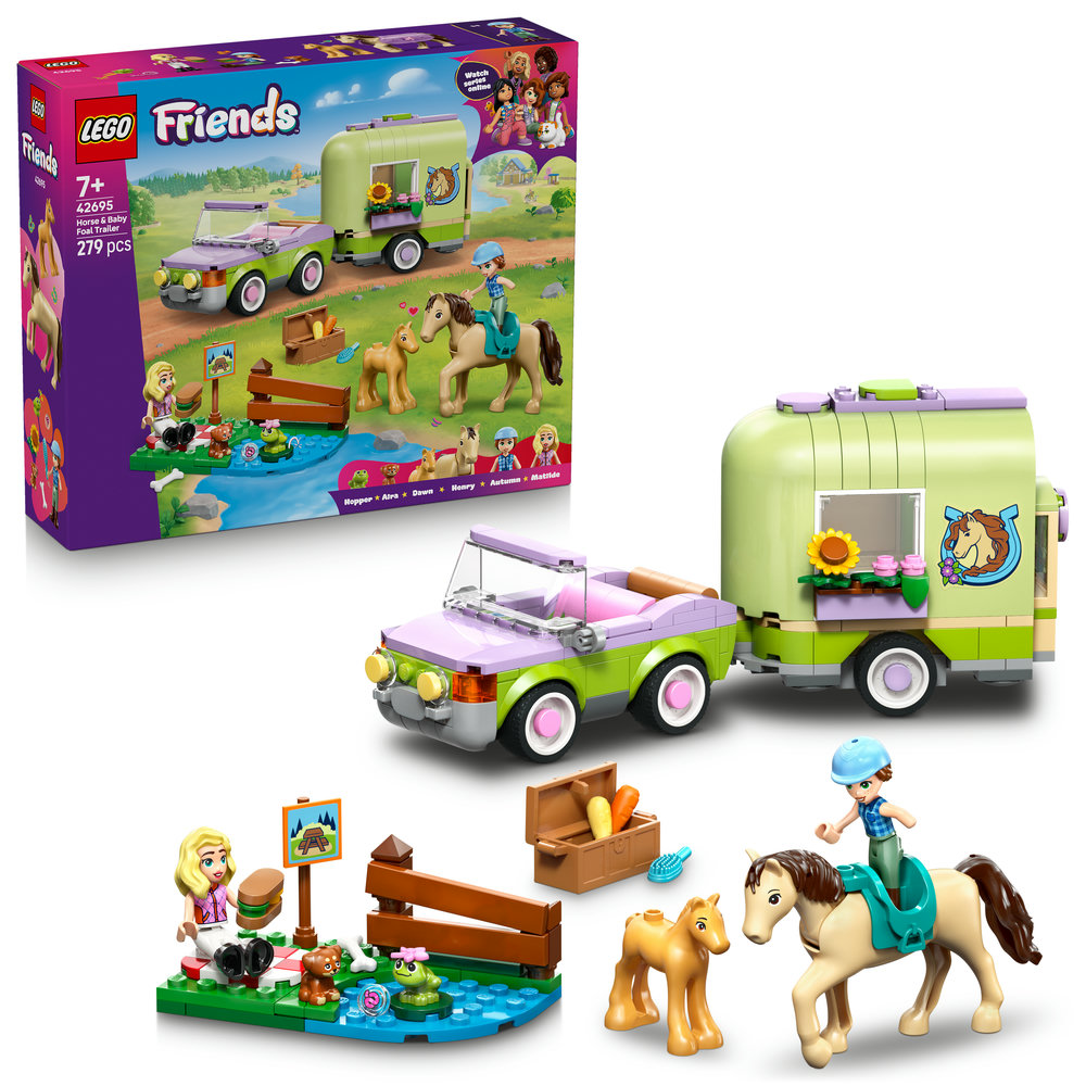 LEGO LEGO® Friends 42695 Přívěs s koněm a hříbětem