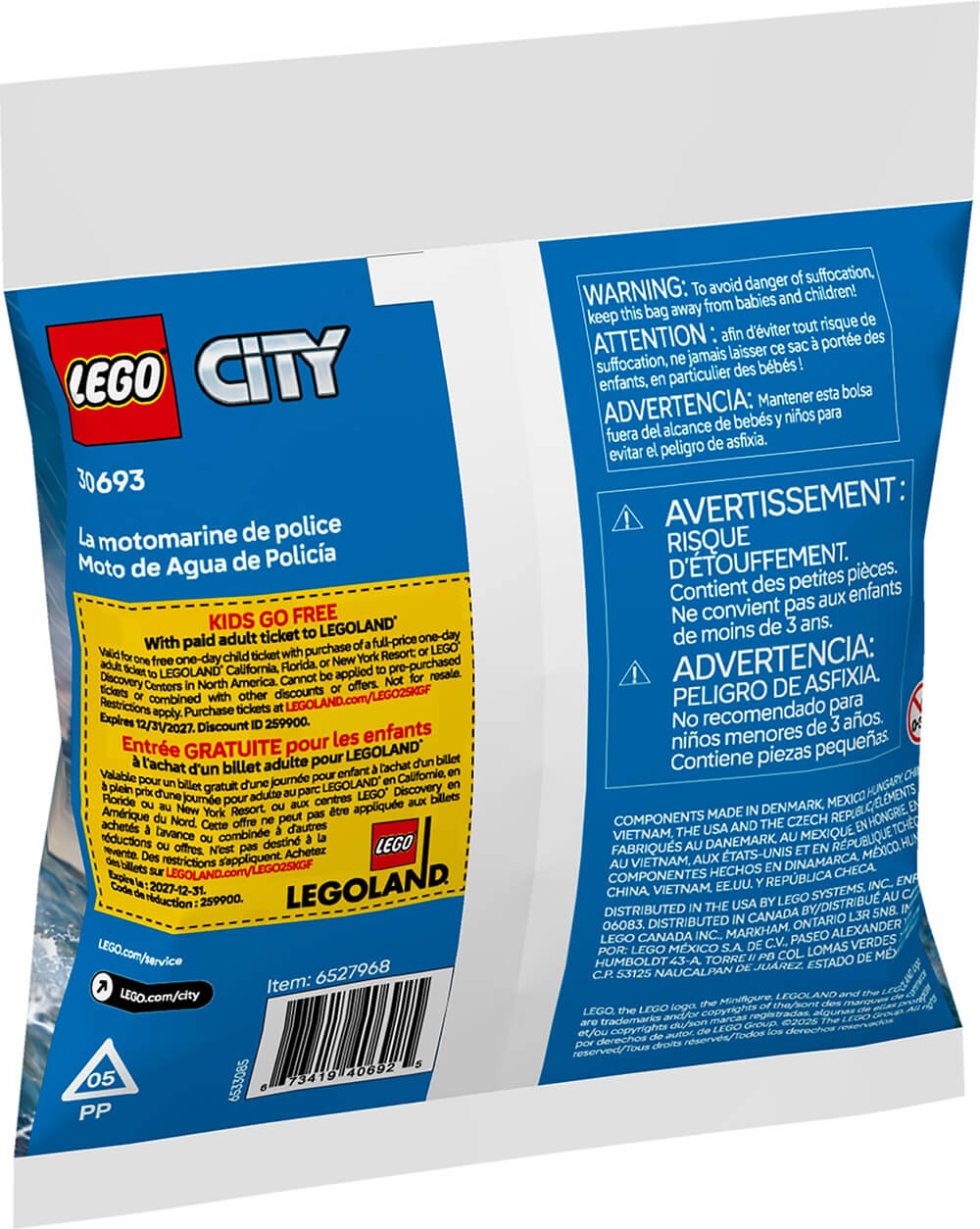 LEGO LEGO® City 30693 Policejní vodní skútr
